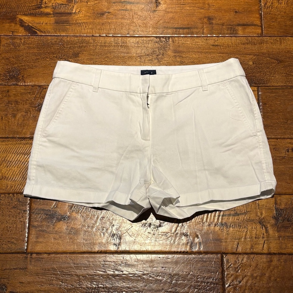 White  J. Crew 3.5 inch Chino Shorts